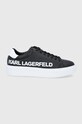 Karl Lagerfeld Buty skórzane MAXI KUP czarny KL52225.001