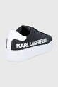 Încălțăminte Karl Lagerfeld ghete de piele Maxi Kup KL52225.001 negru