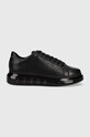 Кожени маратонки Karl Lagerfeld Kapri Kushion черен KL52625.00X