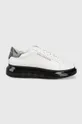 biały Karl Lagerfeld buty skórzane KAPRI KUSHION KL52625.010 Męski