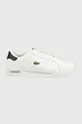 λευκό Δερμάτινα αθλητικά παπούτσια Lacoste Twin Serve 0121 1 Ανδρικά