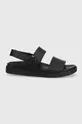 čierna Kožené sandále Calvin Klein Pánsky