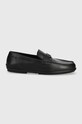 Calvin Klein mokasyny skórzane skóra licowa czarny HM0HM00519.BEH