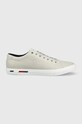 Tommy Hilfiger sneakersy skórzane szary FM0FM04076.PQU