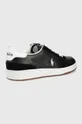 Δερμάτινα αθλητικά παπούτσια Polo Ralph Lauren Polo Crt μαύρο