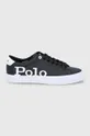 μαύρο Δερμάτινα παπούτσια Polo Ralph Lauren Longwood Ανδρικά
