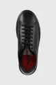 μαύρο Δερμάτινα αθλητικά παπούτσια HUGO