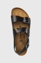 čierna Kožené sandále Birkenstock Milano