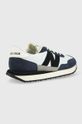 Semišové sneakers boty New Balance Ms237ra námořnická modř