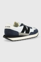 Semišové tenisky New Balance Ms237ra tmavomodrá