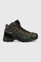 Salewa pantofi Alp Mate Mid piele întoarsă verde 00.0000061384