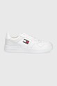 Tommy Jeans sneakers textil alb EM0EM00955.YBR.RETRO.B