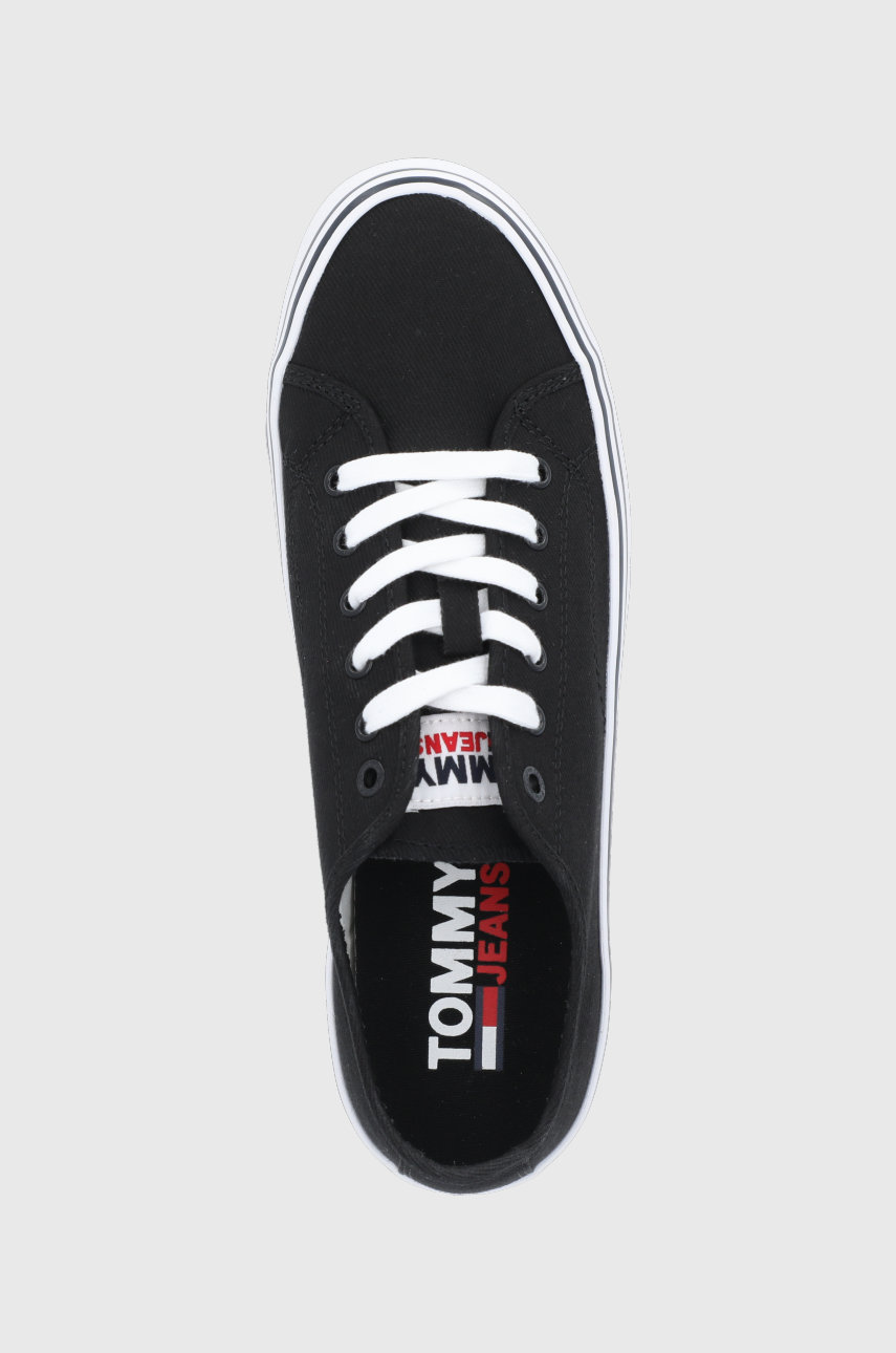 czarny Tommy Jeans tenisówki EM0EM00962.BDS.ESSENTI