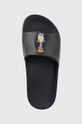 námořnická modř Kožené pantofle Polo Ralph Lauren Polo