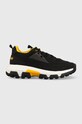 Semišové sneakers boty Caterpillar Raider Lace plochá černá P110599.BLK.YELLOW