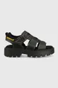 čierna Kožené sandále Caterpillar Unisex