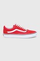 Tenisky Vans Ua Old Skool semišová kůže červená VN0A4BV5JV61