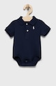 Βαμβακερά φορμάκια για μωρά Polo Ralph Lauren Βρεφικό προϊόν σκούρο μπλε 320735043003