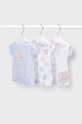 szary Mayoral Newborn body niemowlęce (3-pack) Dziewczęcy