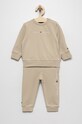 Kojenecká tepláková souprava Tommy Hilfiger Planet friendly béžová KN0KN01357.PPYY