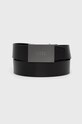 Kožený opasok BOSS čierna 50471332