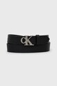 Kožený opasok Calvin Klein Jeans čierna K50K508894.PPYY
