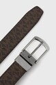 Двосторонній шкіряний ремінь Michael Kors 39H9LBLY4C чорний SS23