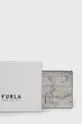 strieborná Kožené puzdro na karty Furla Moon