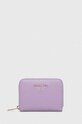 Кожен портфейл Patrizia Pepe гладка кожа виолетов CQ8512.L001