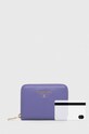 Kožená peňaženka Patrizia Pepe CQ8512.L001 fialová
