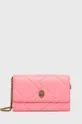 ružová Kožená listová kabelka Kurt Geiger London Dámsky