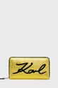 żółty Karl Lagerfeld portfel skórzany 220W3230 Damski