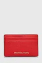 červená Kožené puzdro na karty MICHAEL Michael Kors Dámsky