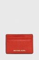 MICHAEL Michael Kors etui na karty skórzane etui na karty czerwony 34F9GF6D0L