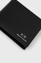 Kožená peňaženka Armani Exchange čierna 958097.CC845
