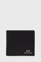 Kožená peňaženka Armani Exchange usňová koža čierna 958098.CC845