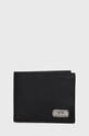 Kožni novčanik Armani Exchange bez uzorka crna 958433.CC843