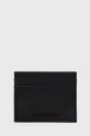 μαύρο Δερμάτινο πορτοφόλι και θήκη καρτών Emporio Armani