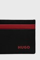 Akcesoria HUGO etui na karty skórzane 50470746 50470746 czarny