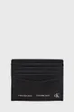 чорний Шкіряний чохол на банківські карти Calvin Klein Jeans Чоловічий