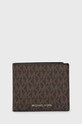 Michael Kors portfel imitacja skóry licowej brązowy 39F9LGYF5P
