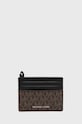Michael Kors card holder imitatie de piele negru 39F9LGYD2B