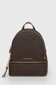 Ruksak MICHAEL Michael Kors imitacija zrnate kože smeđa 30S7GEZB1B