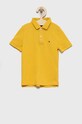 Tommy Hilfiger tricouri polo din bumbac pentru copii uni galben KB0KB07365.PPYY