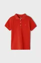 crvena Pamučna polo majica Mayoral Za dječake