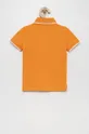 Παιδικό πουκάμισο πόλο Calvin Klein Jeans πορτοκαλί