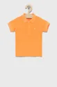 pomarańczowy United Colors of Benetton polo bawełniane dziecięce Chłopięcy