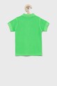 United Colors of Benetton - Παιδικά βαμβακερά μπλουζάκια πόλο 3089C3153.P πράσινο SS22