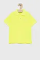 κίτρινο United Colors of Benetton - Παιδικά βαμβακερά μπλουζάκια πόλο Για αγόρια
