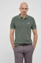 Boss - Βαμβακερό μπλουζάκι πόλο Boss Casual πράσινο